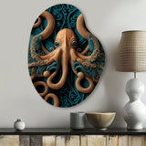 Majestic Otherworldly Octopus - Asymmetric Metal Wall Art