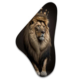 Portrait Of A Lion King I - Asymmetric Metal Wall Art