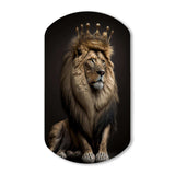 Portrait Of A Lion King I - Asymmetric Metal Wall Art