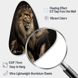 Portrait Of A Lion King I - Asymmetric Metal Wall Art