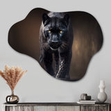 Black Majestic Panther II - Asymmetric Metal Wall Art