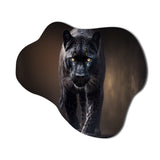 Black Majestic Panther II - Asymmetric Metal Wall Art