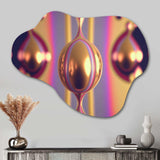 Pink And Gold Infinity Globe - Asymmetric Metal Wall Art