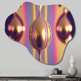 Pink And Gold Infinity Globe - Asymmetric Metal Wall Art