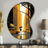 New York Sunshine After The Rain I - Asymmetric Metal Wall Art