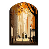 New York Love In Autumn - Asymmetric Metal Wall Art