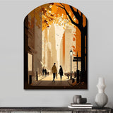 New York Love In Autumn - Asymmetric Metal Wall Art