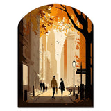 New York Love In Autumn - Asymmetric Metal Wall Art