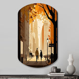 New York Love In Autumn - Asymmetric Metal Wall Art