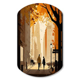 New York Love In Autumn - Asymmetric Metal Wall Art