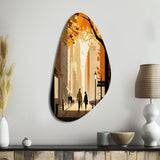 New York Love In Autumn - Asymmetric Metal Wall Art