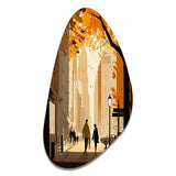 New York Love In Autumn - Asymmetric Metal Wall Art