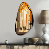 New York Love In Autumn - Asymmetric Metal Wall Art