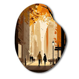 New York Love In Autumn - Asymmetric Metal Wall Art