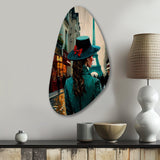 Young Stylish Lady In Paris - Asymmetric Metal Wall Art