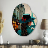 Young Stylish Lady In Paris - Asymmetric Metal Wall Art