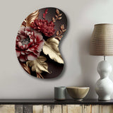 Vintage Glam Rose II - Asymmetric Metal Wall Art