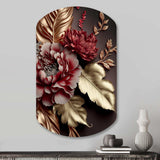 Vintage Glam Rose II - Asymmetric Metal Wall Art