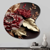 Vintage Glam Rose II - Asymmetric Metal Wall Art