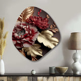 Vintage Glam Rose II - Asymmetric Metal Wall Art