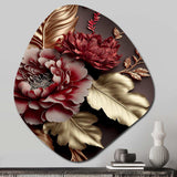 Vintage Glam Rose II - Asymmetric Metal Wall Art