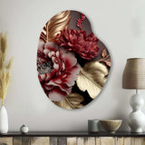 Vintage Glam Rose II - Asymmetric Metal Wall Art