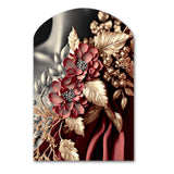 Vintage Glam Rose IV - Asymmetric Metal Wall Art