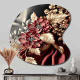 Vintage Glam Rose IV - Asymmetric Metal Wall Art