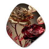 Vintage Glam Rose VI - Asymmetric Metal Wall Art