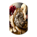 Blossoming Vintage Rose - Asymmetric Metal Wall Art