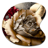 Blossoming Vintage Rose - Asymmetric Metal Wall Art