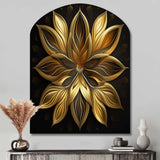 Glamourous Lily On Black I - Asymmetric Metal Wall Art