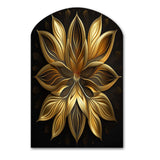 Glamourous Lily On Black I - Asymmetric Metal Wall Art