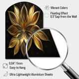 Glamourous Lily On Black I - Asymmetric Metal Wall Art