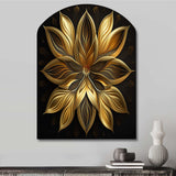 Glamourous Lily On Black I - Asymmetric Metal Wall Art