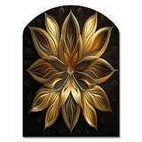 Glamourous Lily On Black I - Asymmetric Metal Wall Art