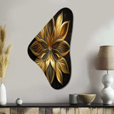 Glamourous Lily On Black I - Asymmetric Metal Wall Art