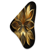 Glamourous Lily On Black I - Asymmetric Metal Wall Art