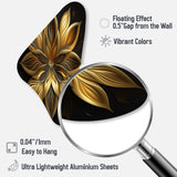 Glamourous Lily On Black I - Asymmetric Metal Wall Art