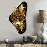 Glamourous Lily On Black I - Asymmetric Metal Wall Art