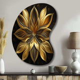 Glamourous Lily On Black I - Asymmetric Metal Wall Art