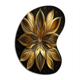 Glamourous Lily On Black I - Asymmetric Metal Wall Art