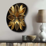 Glamourous Lily On Black I - Asymmetric Metal Wall Art