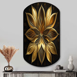 Glamourous Lily On Black I - Asymmetric Metal Wall Art