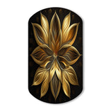 Glamourous Lily On Black I - Asymmetric Metal Wall Art