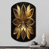 Glamourous Lily On Black I - Asymmetric Metal Wall Art