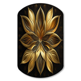 Glamourous Lily On Black I - Asymmetric Metal Wall Art