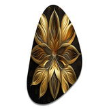 Glamourous Lily On Black I - Asymmetric Metal Wall Art