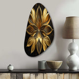 Glamourous Lily On Black I - Asymmetric Metal Wall Art