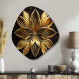 Glamourous Lily On Black I - Asymmetric Metal Wall Art